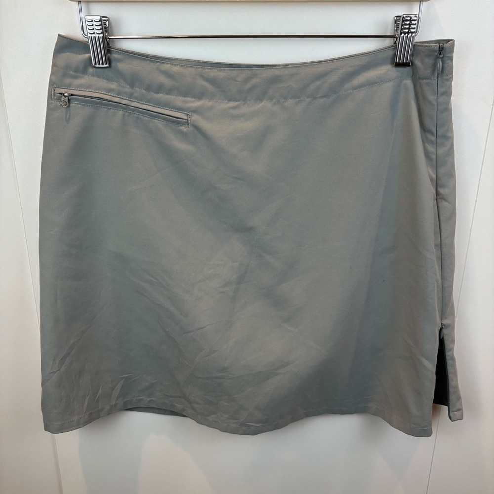 Patagonia W's Duway Skirt Low Tide Grey Lightweight Skort Women's 8 Side Zippers